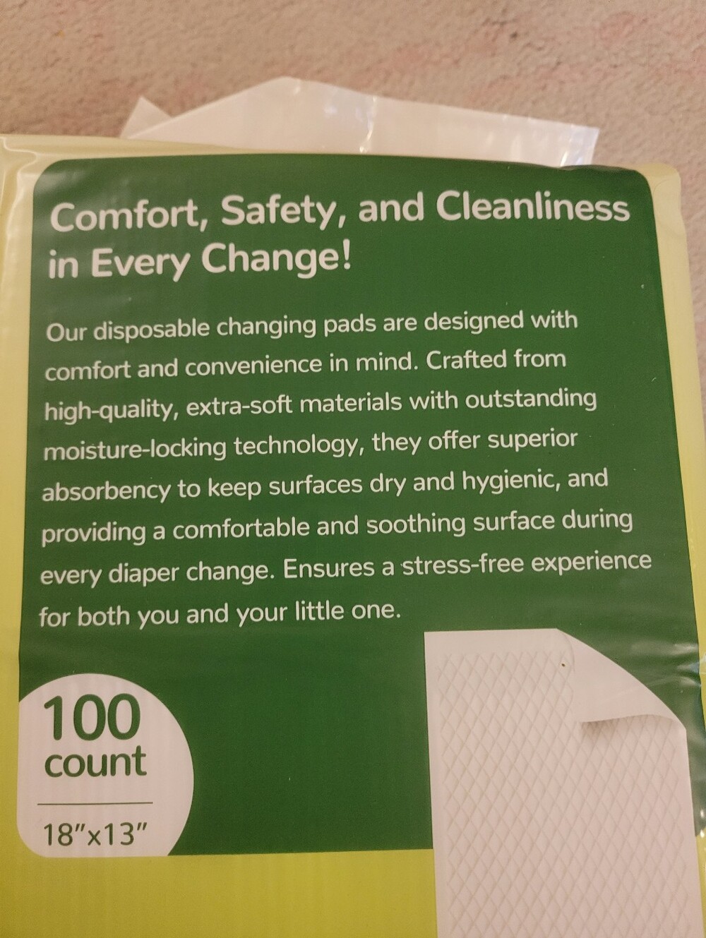Baby Disposable Changing Pads 100 Count - Picture 5 of 6